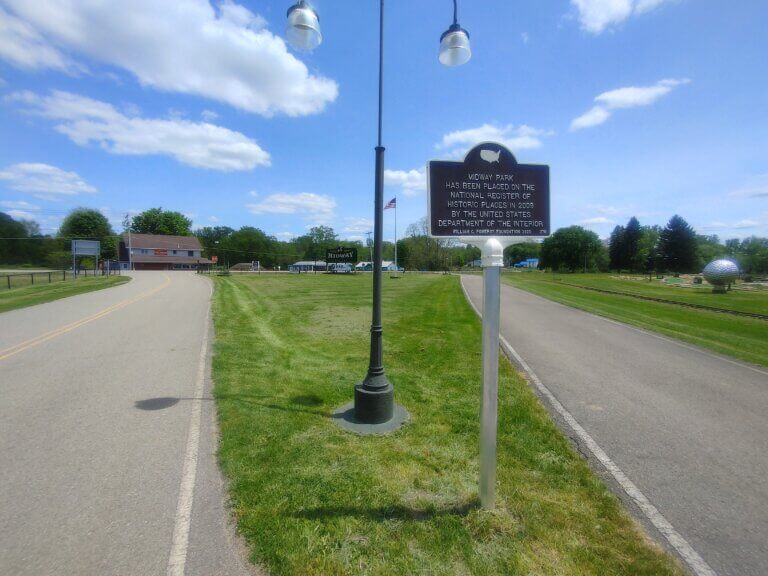 National Register marker for Midway Park.