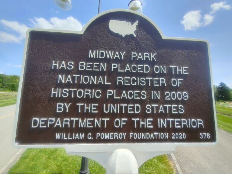 National Register marker for Midway Park.