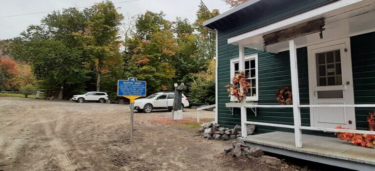 New York State historical marker for Barton Mines.