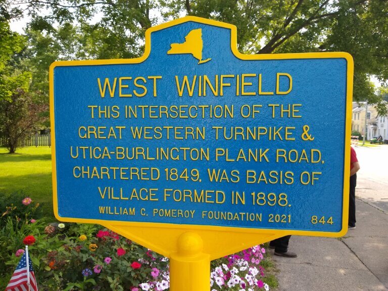 West Winfield historical marker.