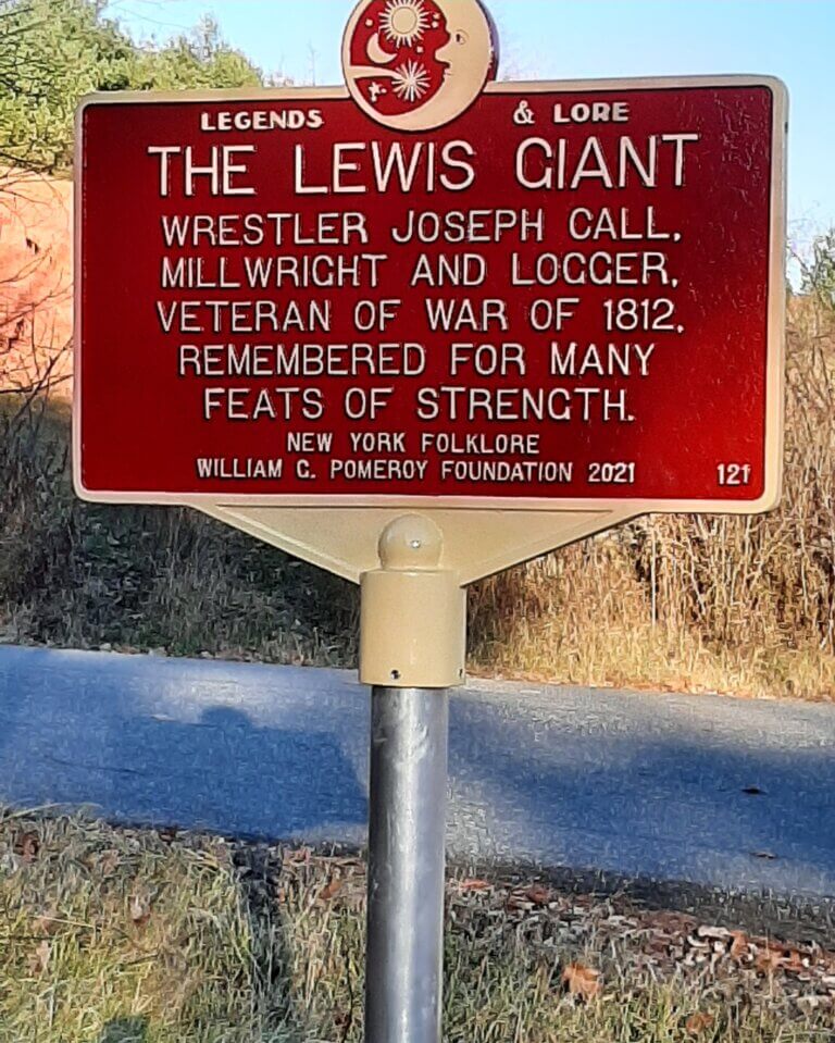 Legends & Lore marker for The Lewis Giant.