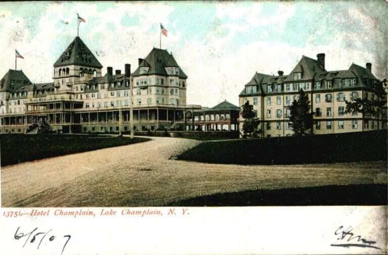 Hotel Champlain postcard, circa 1907.