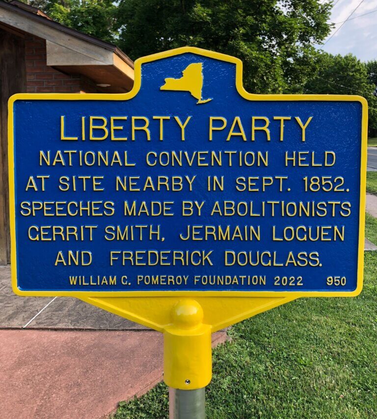 Liberty Party historical marker.