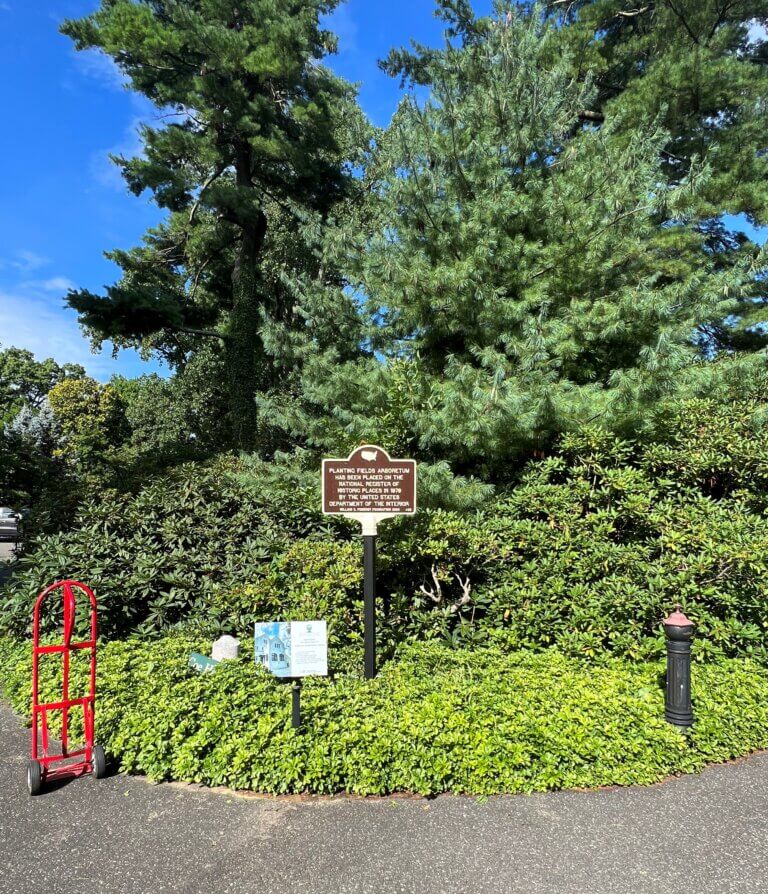 National Register marker for Planting Fields Arboretum, Oyster Bay, New York.