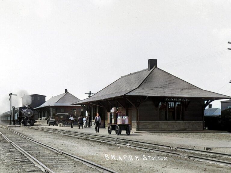 Buffalo, Rochester & Pittsburgh Railroad Station.