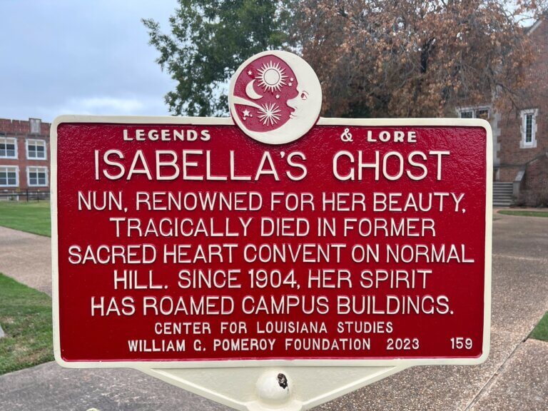 Legends & Lore marker for Isabella's Ghost, Natchitoches, Louisiana.