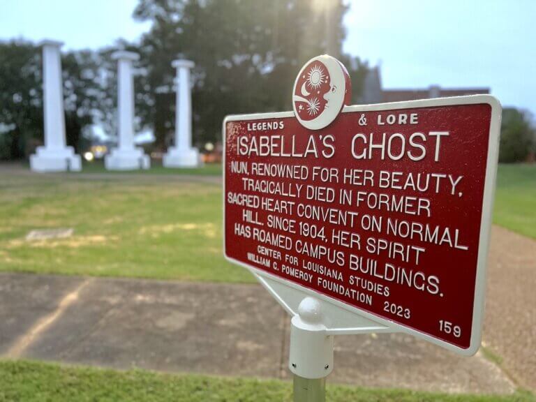 Legends & Lore marker for Isabella's Ghost, Natchitoches, Louisiana.