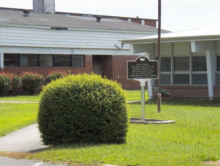 Davis School National Register Marker, Engelhard, North Carolina. Marker funded by the William G. Pomeroy Foundation.