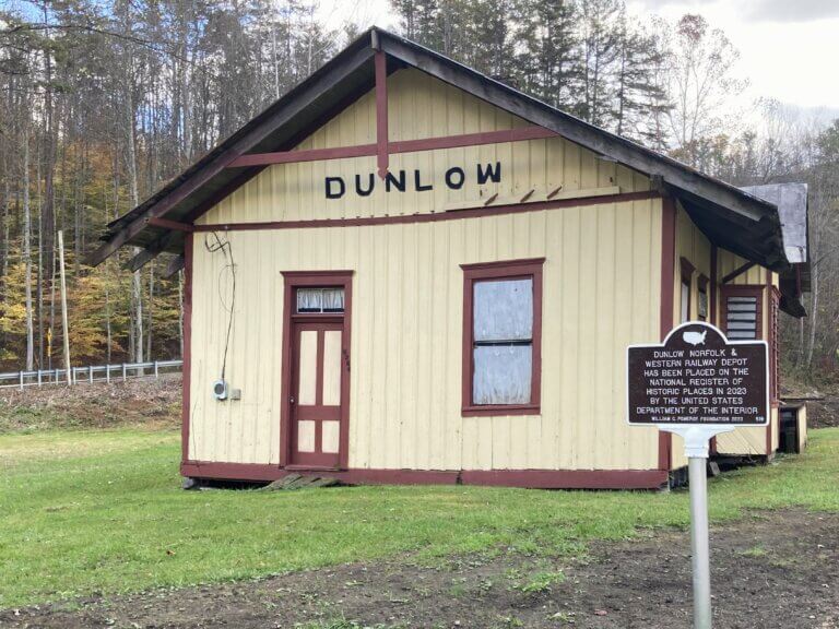 The Dunlow Norfolk Western Railway Depot, Genoa, West Virginia.