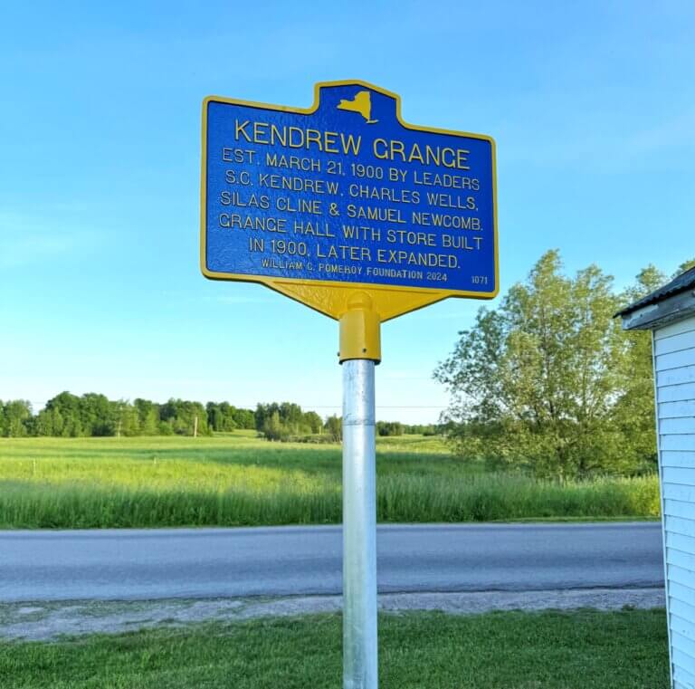 New York State marker for Kendrew Grange.