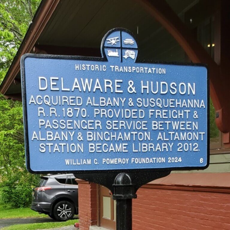 Delaware & Hudson Historic Transporation marker.